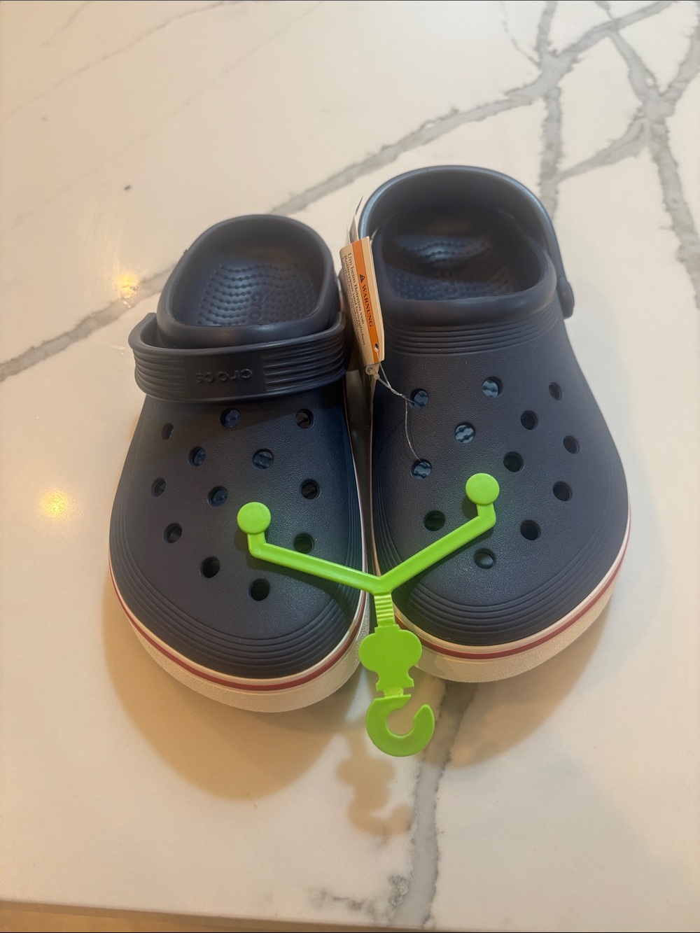 Kids Navy Blue Clog Sandals - Croc-Style size 5 big boys